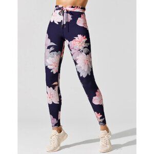 NWOT Celestine Ruffled Lace-Up Floral Leggings Size Medium